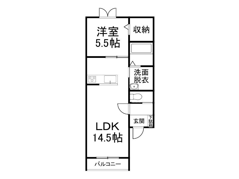 NEIGE428(1LDK/3階)の間取り写真