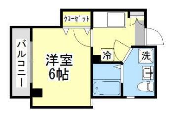 PRINTEMPS東岸町(1K/2階)の間取り写真