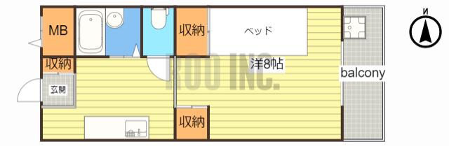 MY-R太子(ワンルーム/1階)の間取り写真