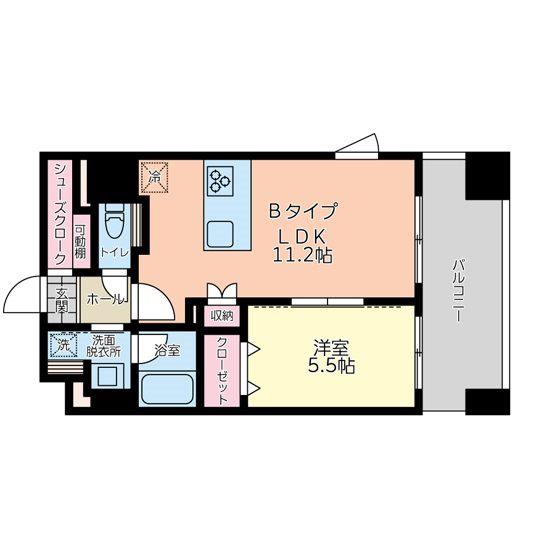 オーグラン(1LDK/6階)の間取り写真