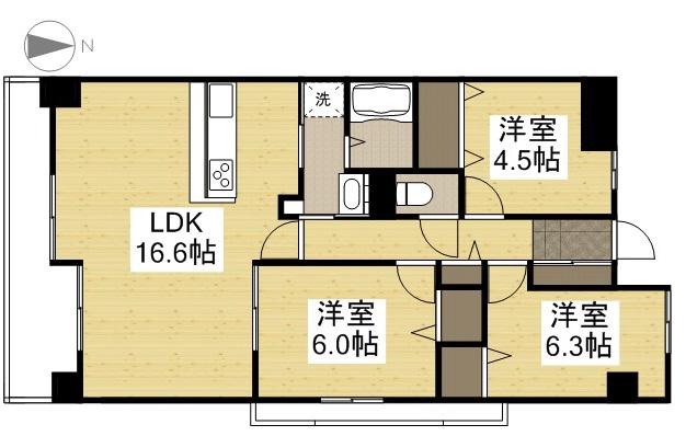 CRASSO IMA(3LDK/7階)の間取り写真