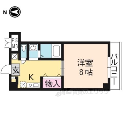 河原町ビル(1K/10階)の間取り写真
