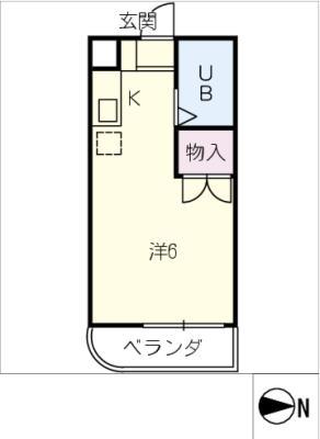 R INUYAMA(ワンルーム/4階)の間取り写真