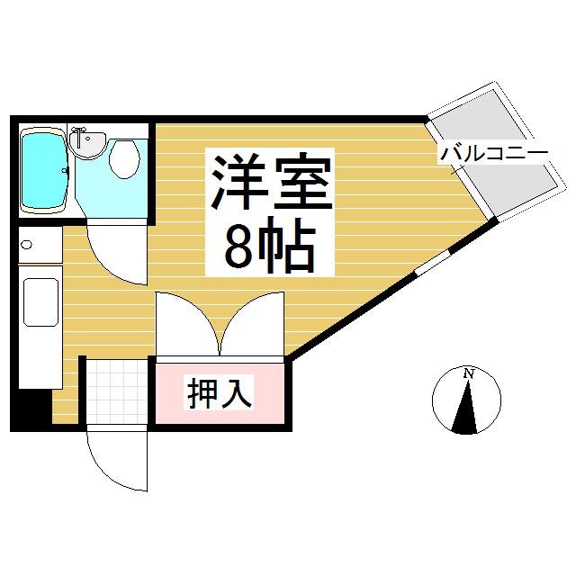 千曲昭和ビル(ワンルーム/1階)の間取り写真