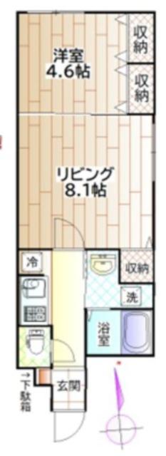 トグル王子(1LDK/3階)の間取り写真