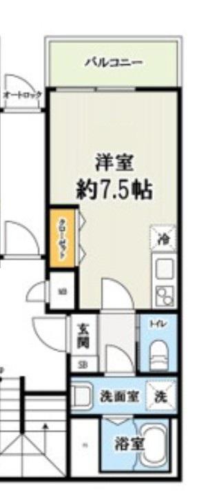 ユーフォリア東浦和(1K/2階)の間取り写真