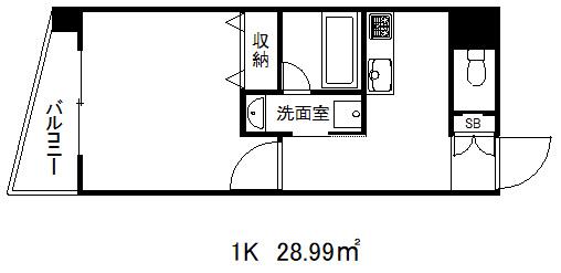 シティスパイア神戸元町1(1K/3階)の間取り写真