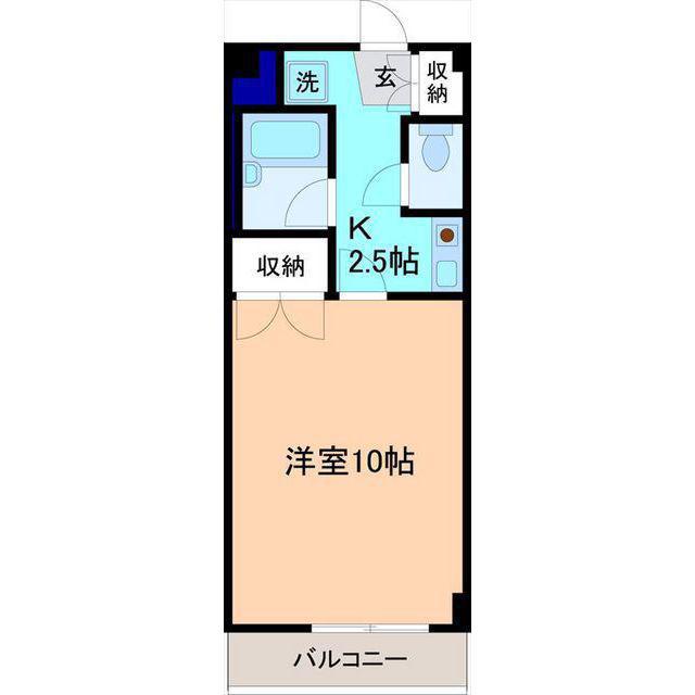 エトアール30 A棟(1K/2階)の間取り写真