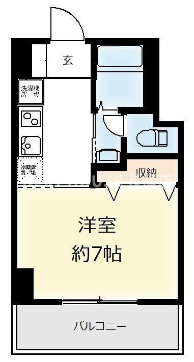 オアーゼ梅田東(1K/2階)の間取り写真