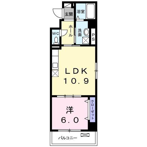 フローレンス天下茶屋(1LDK/5階)の間取り写真