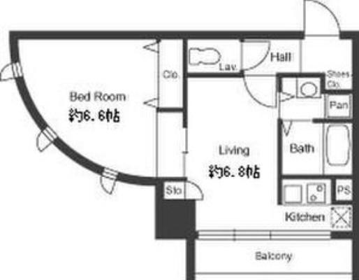 WILLDO松屋町(1DK/3階)の間取り写真