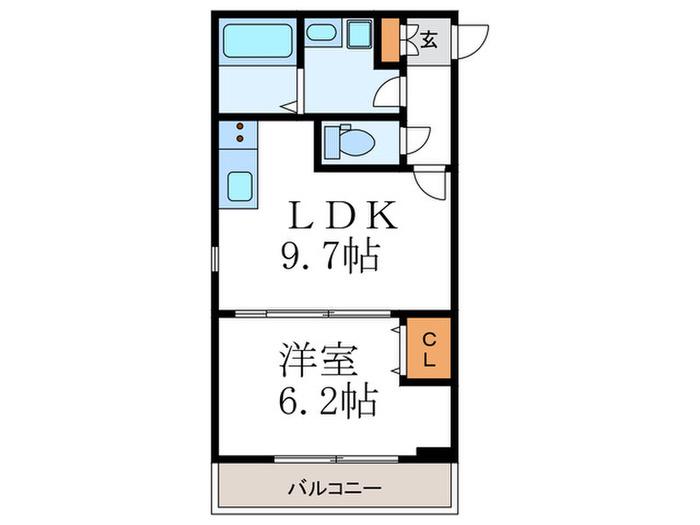 ジョリーガーデンノムラ(1LDK/2階)の間取り写真