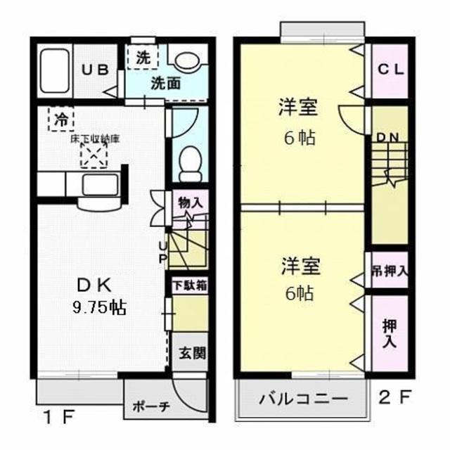 CHEZ TOMO(2DK/1階)の間取り写真