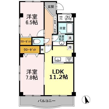 モ・ルラン(2LDK/3階)の間取り写真