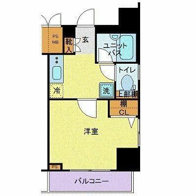 ヴェルト三軒茶屋2(1K/4階)の間取り写真