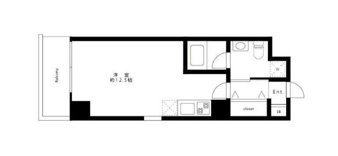 リヴィエールキワ(ワンルーム/9階)の間取り写真
