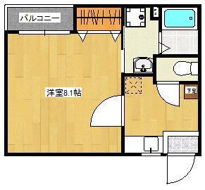 リブレアコート壱番館(1K/1階)の間取り写真