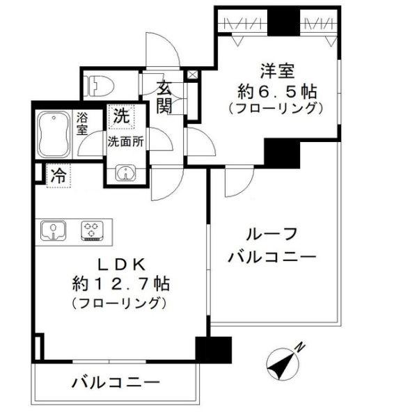 カーサスプレンディッド西麻布(1LDK/4階)の間取り写真