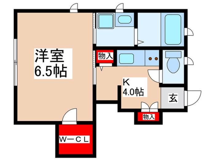 MAISON DE CHOUETTE(1K/1階)の間取り写真