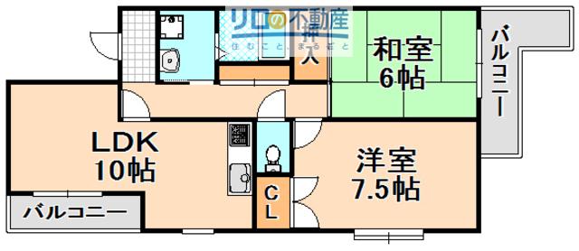 雅マンションPARTII(2LDK/3階)の間取り写真