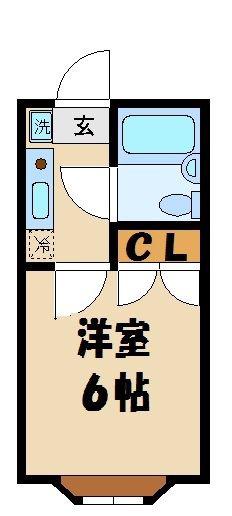 アーバンハイム成城Ⅰ(1K/1階)の間取り写真