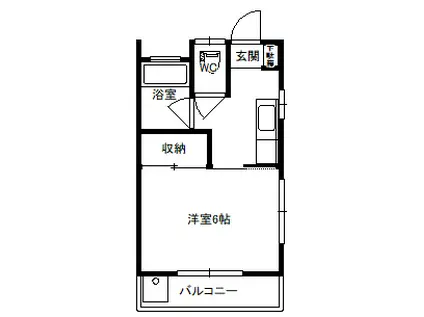 サンフラワー(1K/1階)の間取り写真