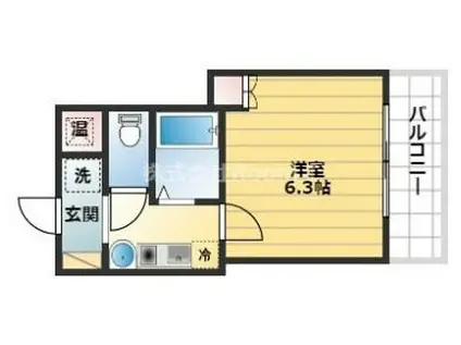 ルミエール備後町(1K/5階)の間取り写真