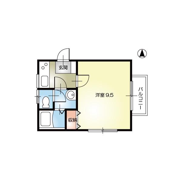 ライフアベニュ(1K/1階)の間取り写真