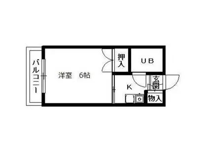 神崎コーポ(1K/2階)の間取り写真