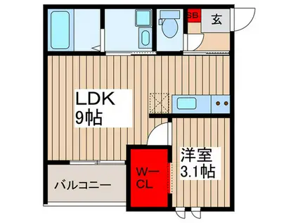 REGALEST 大和田(1LDK/3階)の間取り写真