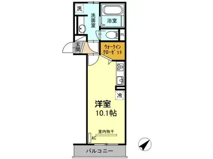 シャルマン彩II(ワンルーム/2階)の間取り写真