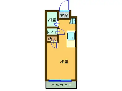 ベルエポック大里本町 A棟(ワンルーム/2階)の間取り写真