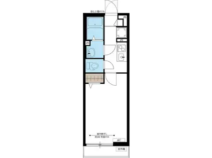 リブリ・アザリア(1K/1階)の間取り写真