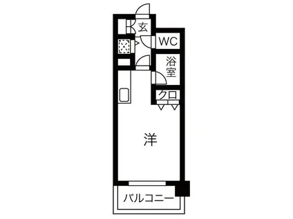 ロマネスク平和(ワンルーム/3階)の間取り写真