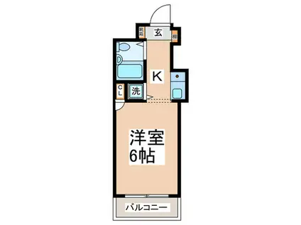 モンシャトー久地(1K/4階)の間取り写真