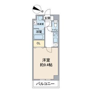 スカイコート桐林(1K/1階)の間取り写真