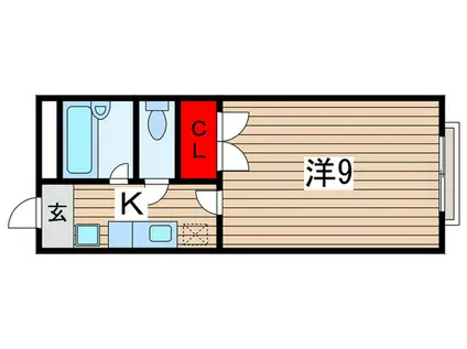 穴川ハイリビング弐番館(1K/5階)の間取り写真
