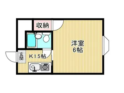 ロイヤル高田(1K/2階)の間取り写真