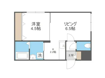 ENCHANT S-VILLAGE16Nエンチャントエスヴィレッジ1(1LDK/2階)の間取り写真