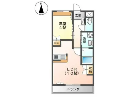 サニーホーム南畝(1LDK/1階)の間取り写真