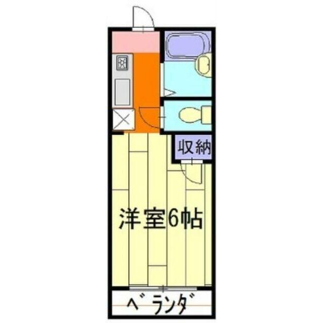 ノバビュー元町(ワンルーム/2階)の間取り写真