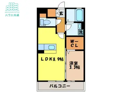 ロイヤルニュータウン(1LDK/1階)の間取り写真