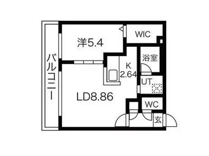SーRESIDENCE西町(1LDK/3階)の間取り写真