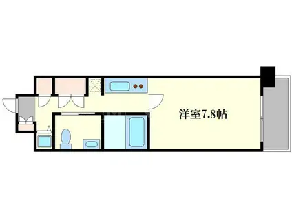 エスリード御堂筋梅田(ワンルーム/12階)の間取り写真