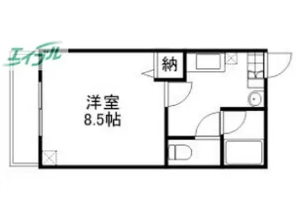 グリーンメディカ(1K/4階)の間取り写真