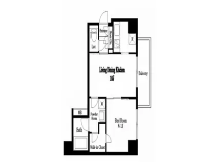 REFAYS-EXCLUSIVE(1LDK/8階)の間取り写真