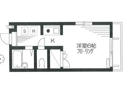 ベルメゾンS(ワンルーム/1階)の間取り写真