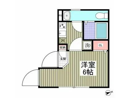 SEASONS RESIDENCE四谷三丁目(1K/3階)の間取り写真