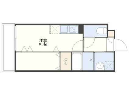 デ・クメール南長崎(ワンルーム/4階)の間取り写真