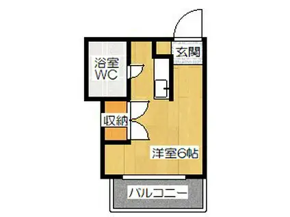プレアール京都六地蔵(ワンルーム/3階)の間取り写真